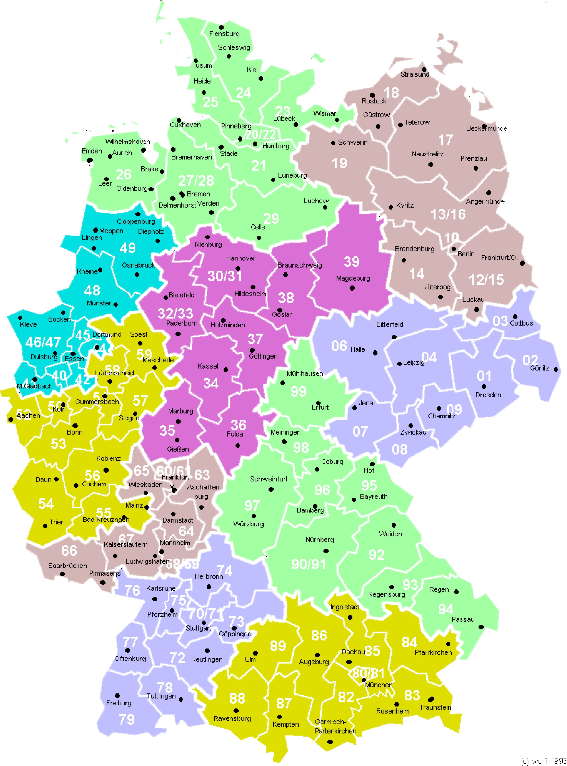 Postleitzahl Karte Deutschland images.